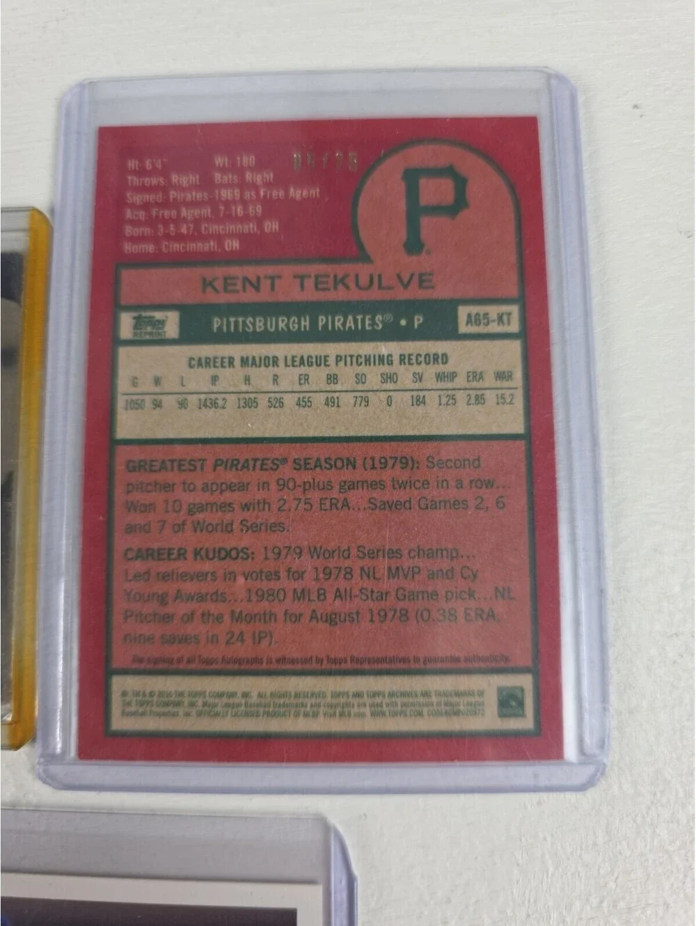 6 Card (MEM) Lot Baseball - HOF NM Autos Jersey Bat Mike Schmidt Alan Tramell ++